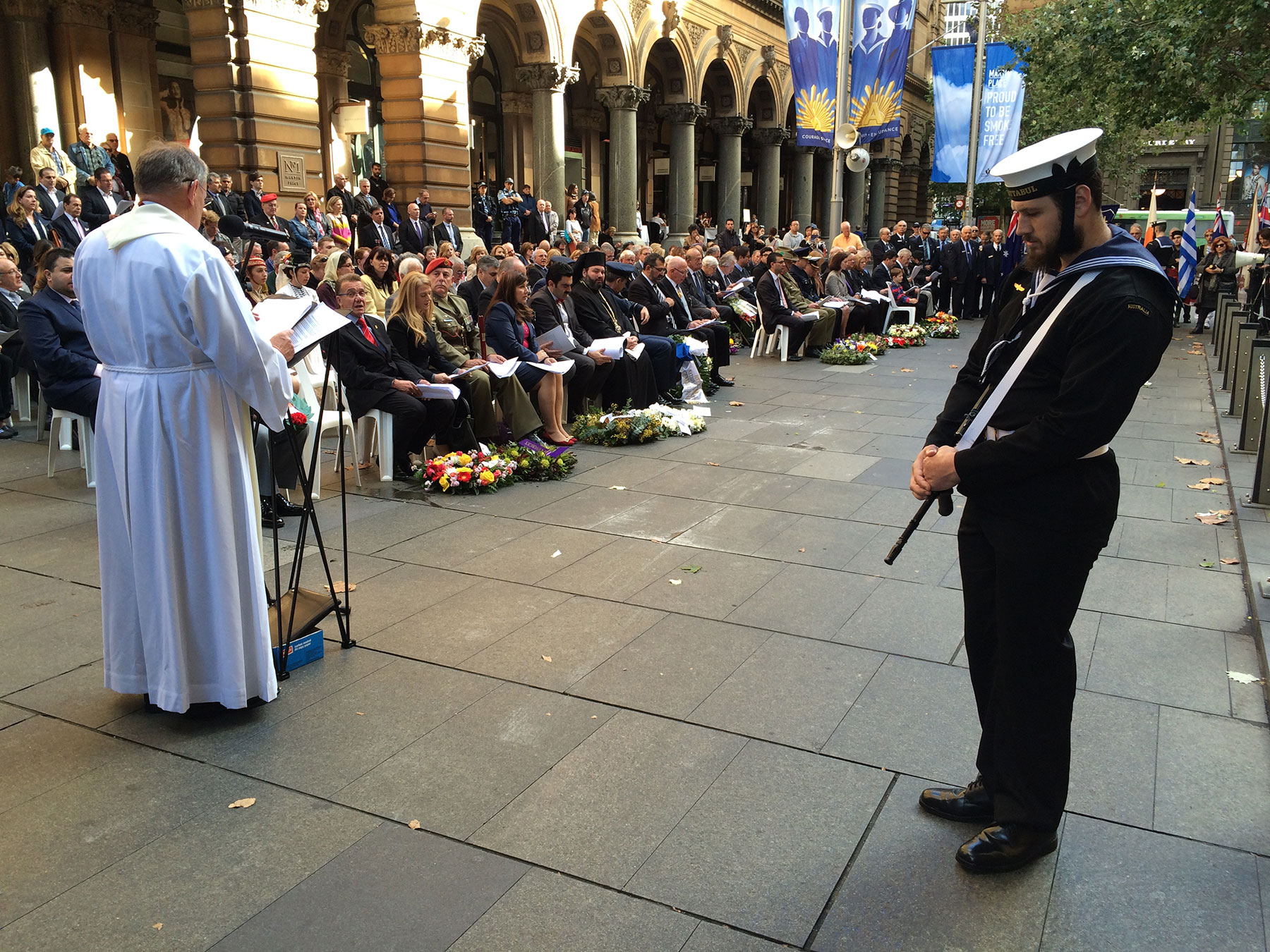 Martin Place Cenotaph Wreath Laying Ceremony. May 2015
